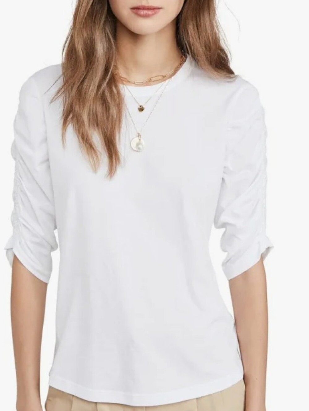 Veronica Beard Waldorf Puff-Sleeve Short Sleeve Tee